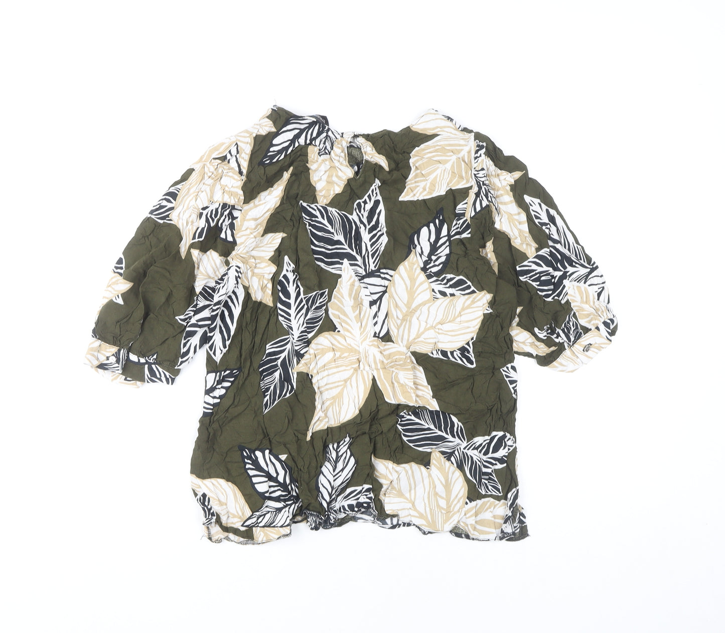 Blue Chameleon Women's Black Floral Blouse Size 14