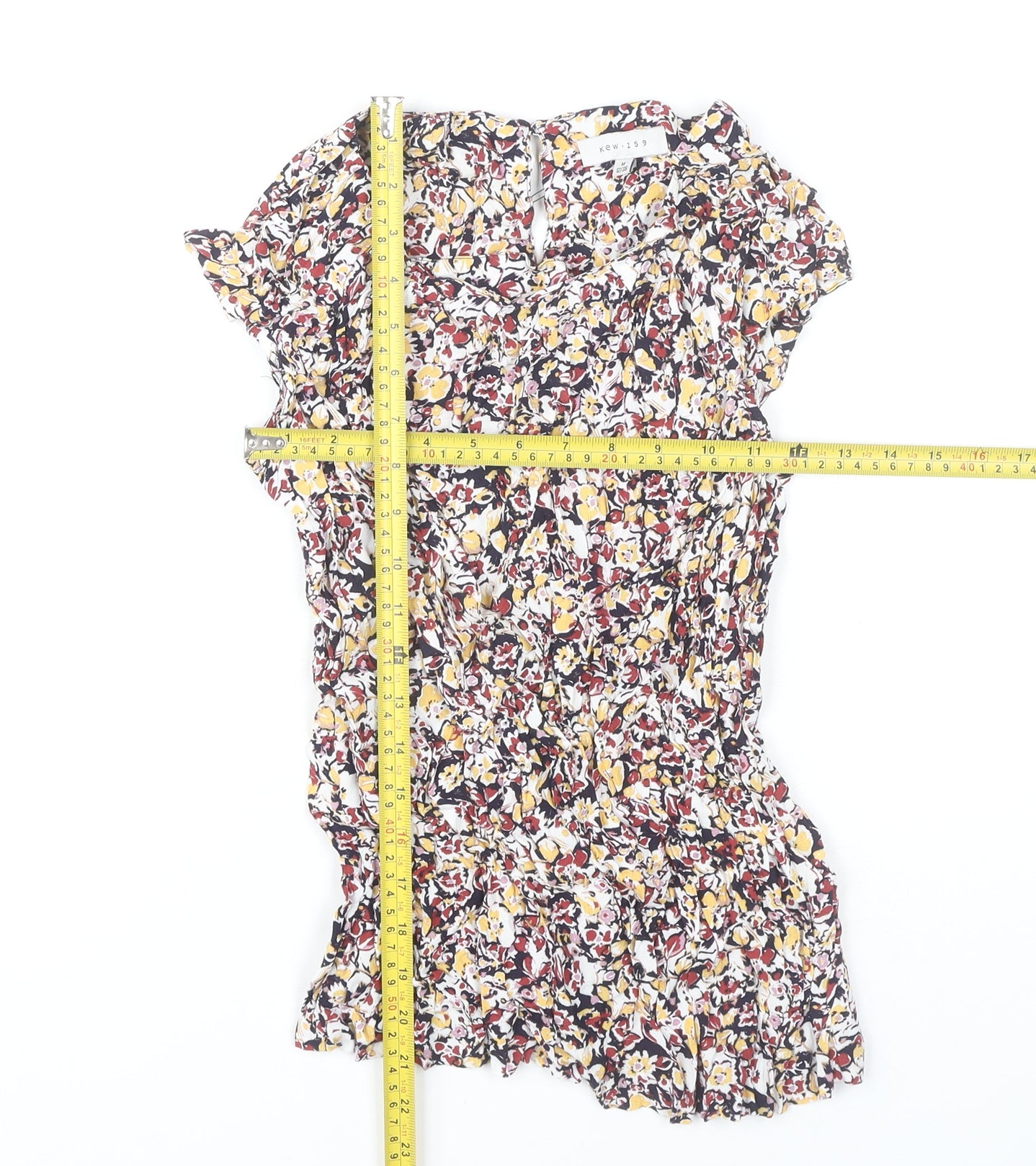 Kew 159 Women's Multicoloured Floral Tunic Blouse, Size 12