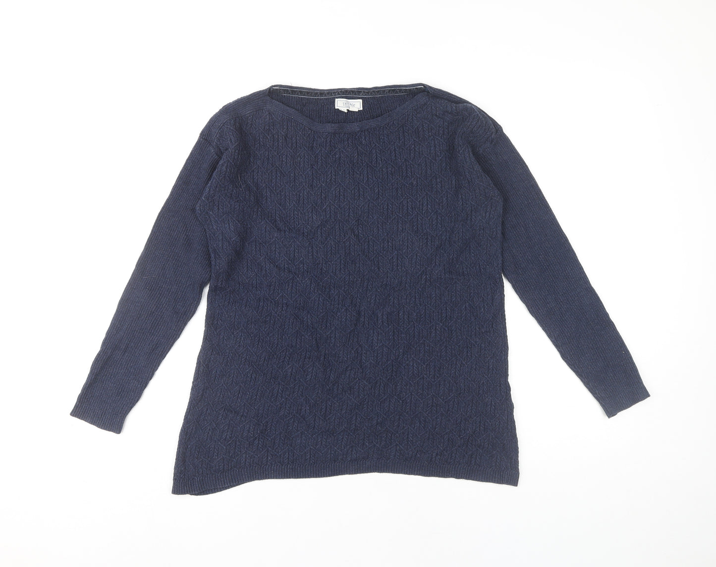 Fat Face Women's Blue Cotton Pullover Jumper, Size 8