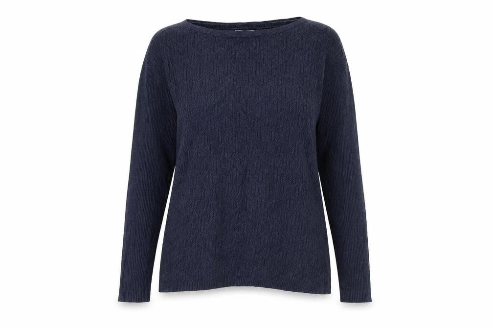 Front view of FatFace Women's Blue Cotton jumper, size 8