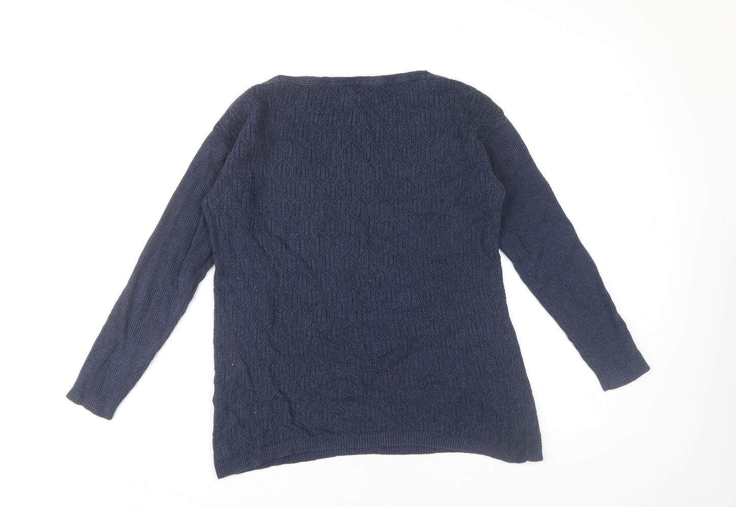 Fat Face Women's Blue Cotton Pullover Jumper, Size 8