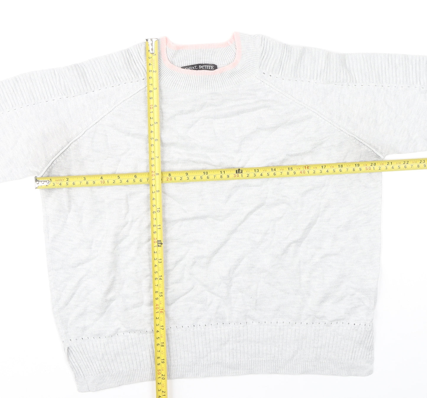 Next Women’s Grey Knit Jumper Size 14 Crew Neck