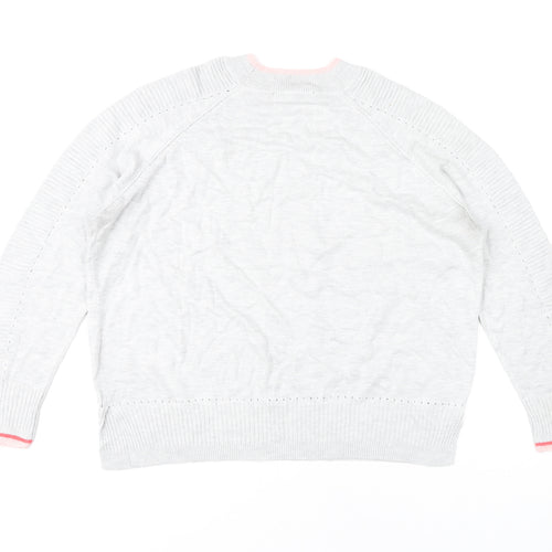 Next Women’s Grey Knit Jumper Size 14 Crew Neck