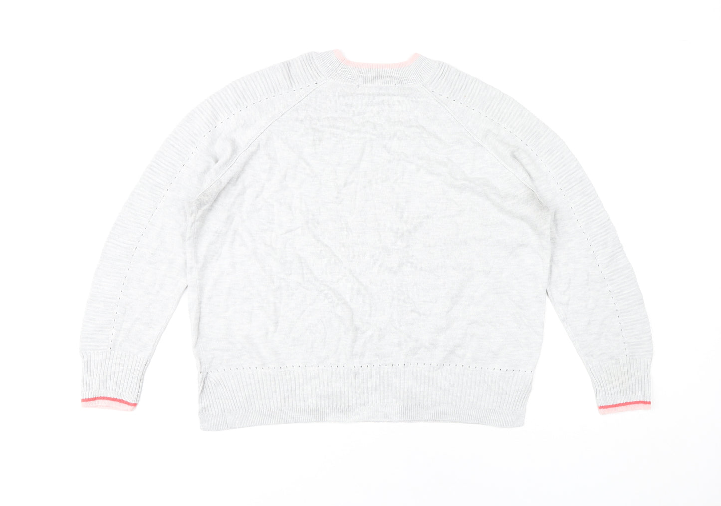 Next Women’s Grey Knit Jumper Size 14 Crew Neck