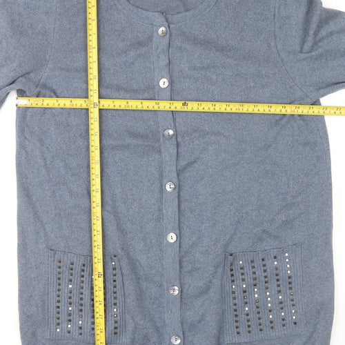 Mona Women's Blue Cardigan Size 18