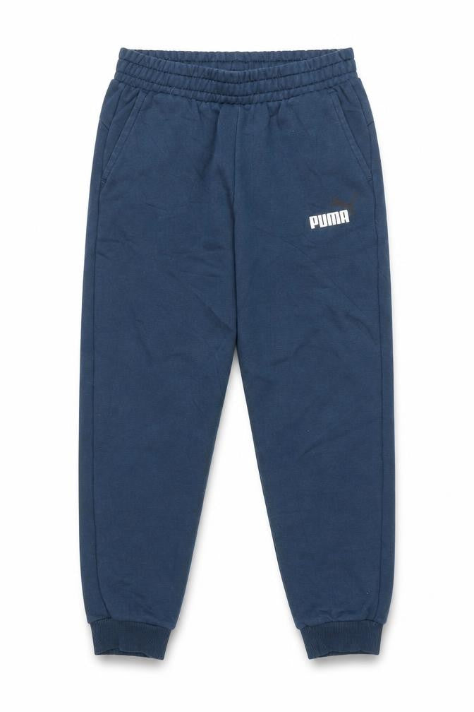 Puma Boys Blue Elastic Waist Joggers, 13-14 Years, Cotton