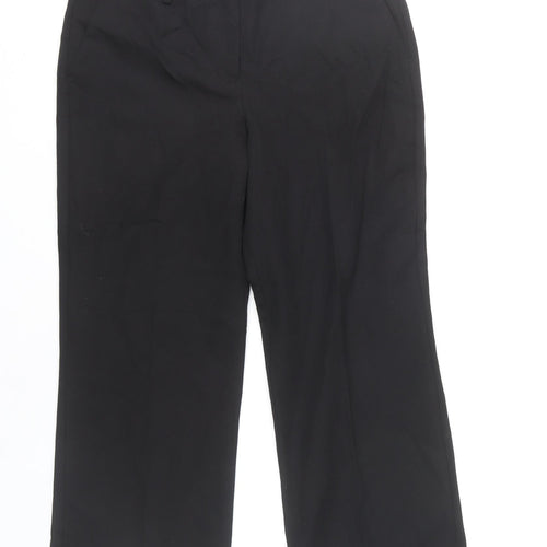 Next Women's Black Straight Trousers, Size 10