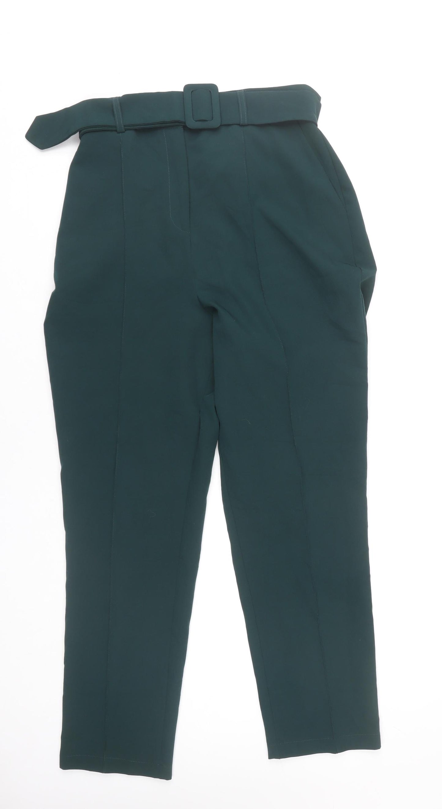 ASOS Women's Green Belted Trousers Size 10