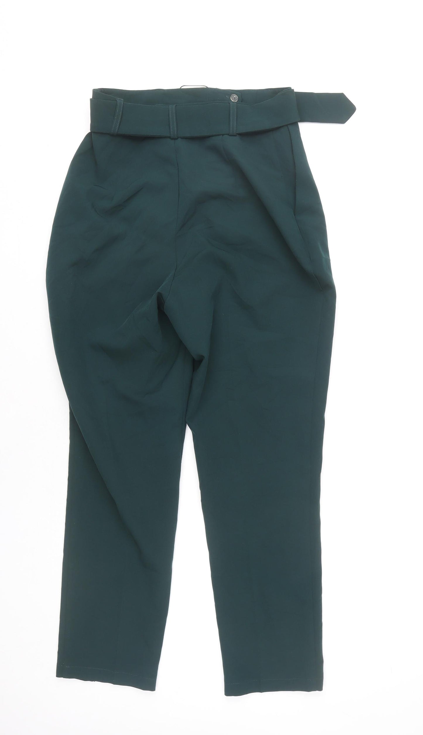ASOS Women's Green Belted Trousers Size 10