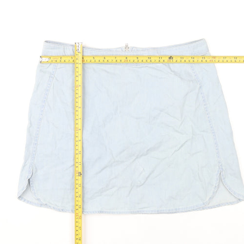 Double Agent Women Blue Denim Short Skirt Size 12
