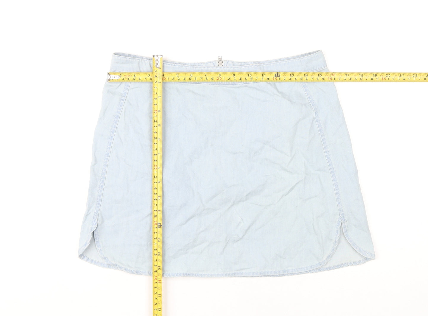 Double Agent Women Blue Denim Short Skirt Size 12