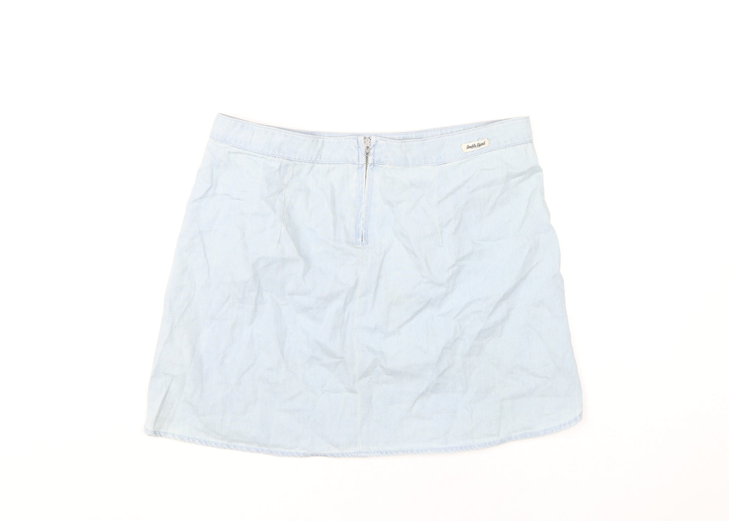 Double Agent Women Blue Denim Short Skirt Size 12