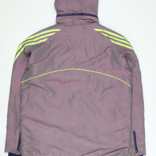 Adidas Unisex Adults Purple Hooded Jacket - L