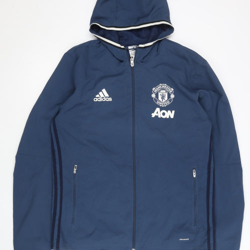 Adidas Men's Blue Track Jacket M Hoodie Sports
