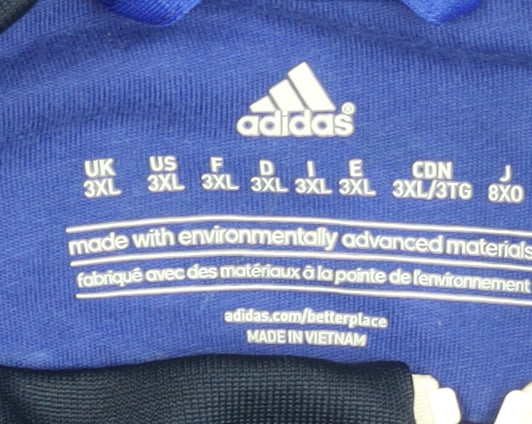 Adidas Men's Blue Track Jacket 3XL Full Zip