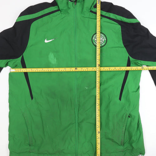 Nike Men's Green Track Jacket, XL, Hooded Full Zip