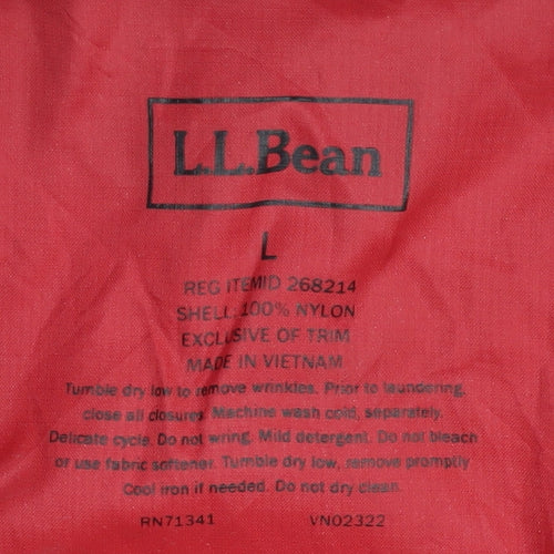 L.L. Bean Men’s Red Nylon Windbreaker - Size L