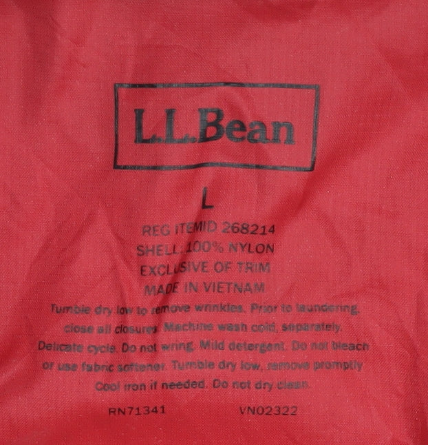 L.L. Bean Men’s Red Nylon Windbreaker - Size L