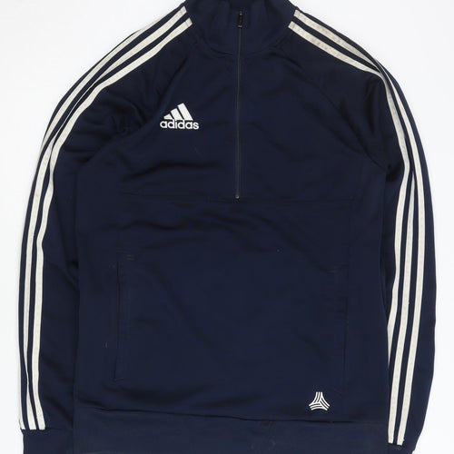 Adidas Men's Blue Track Jacket Size S, 1/2 Zip