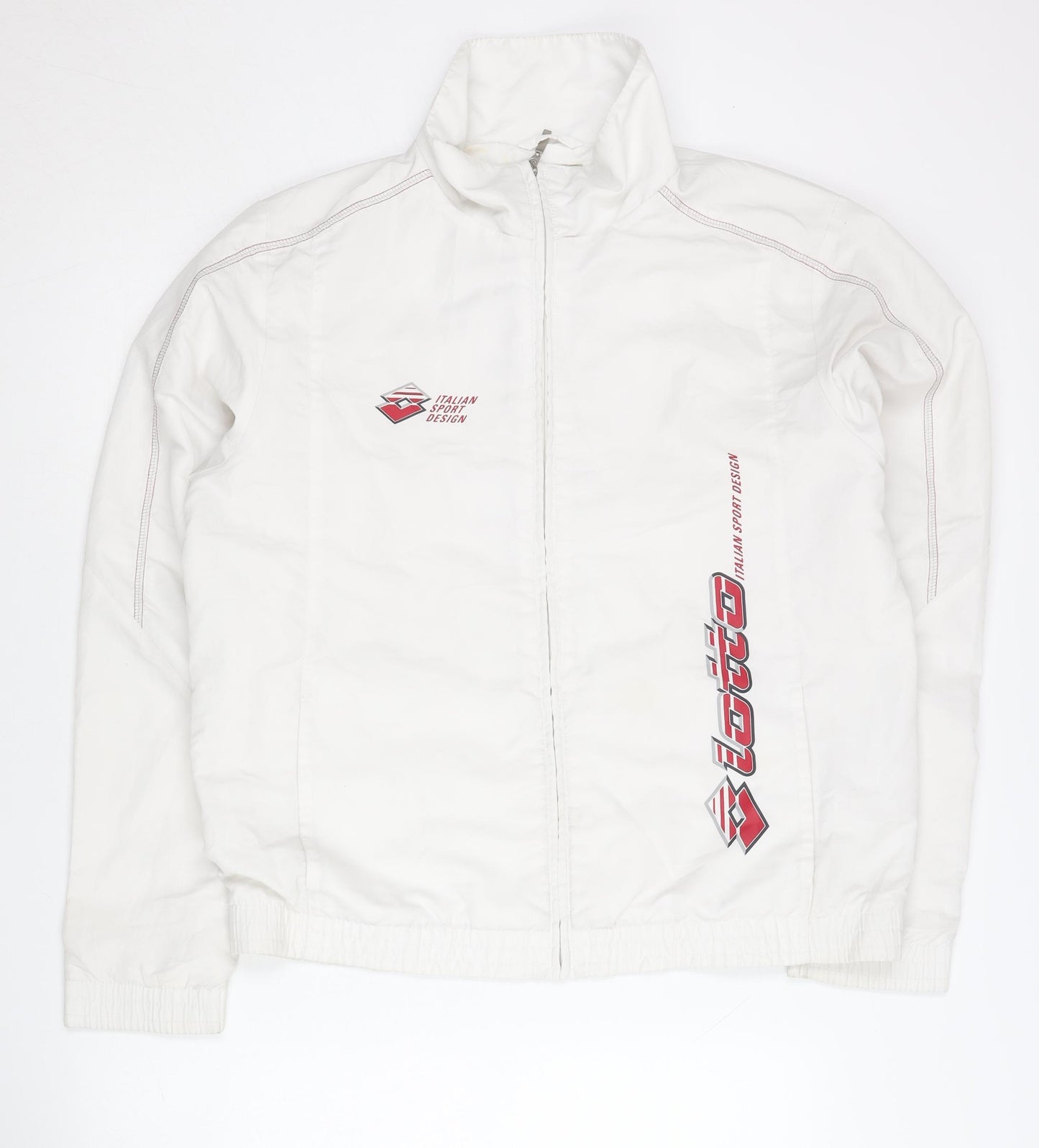 Lotto Men's White Basic Jacket M Full Zip Sportswear