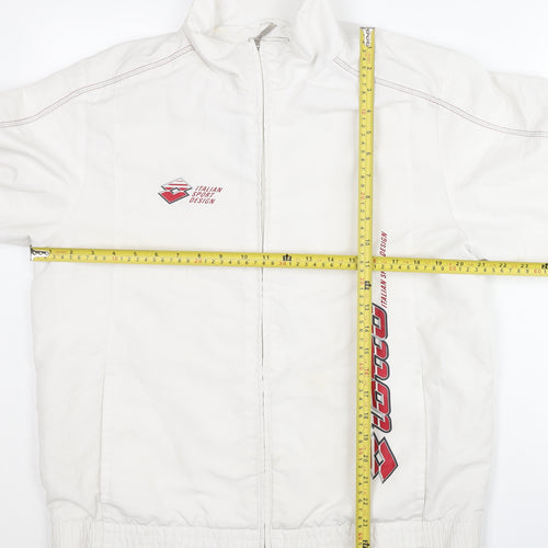 Lotto Men's White Basic Jacket M Full Zip Sportswear