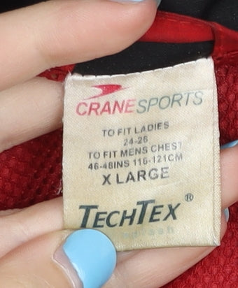 Crane Sports Men's Red XL Track Jacket