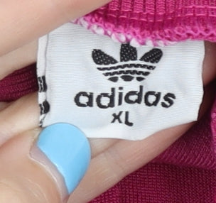 Adidas Men's Pink Track Jacket XL Full Zip