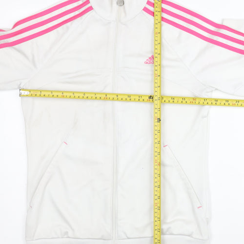 Adidas Girls White Track Jacket 14-15 Years