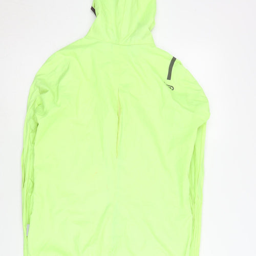 Decathlon Unisex Green Windbreaker Size 10 Hooded