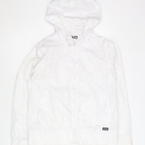 Essentials Sportzone Women's White Windbreaker M Hooded