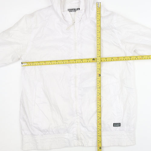 Essentials Sportzone Women's White Windbreaker M Hooded