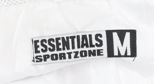 Essentials Sportzone Women's White Windbreaker M Hooded