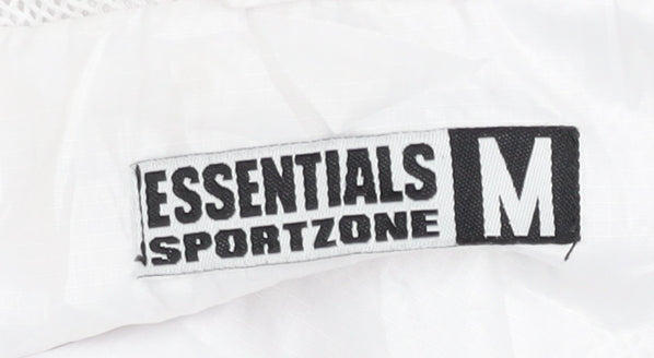 Essentials Sportzone Women's White Windbreaker M Hooded