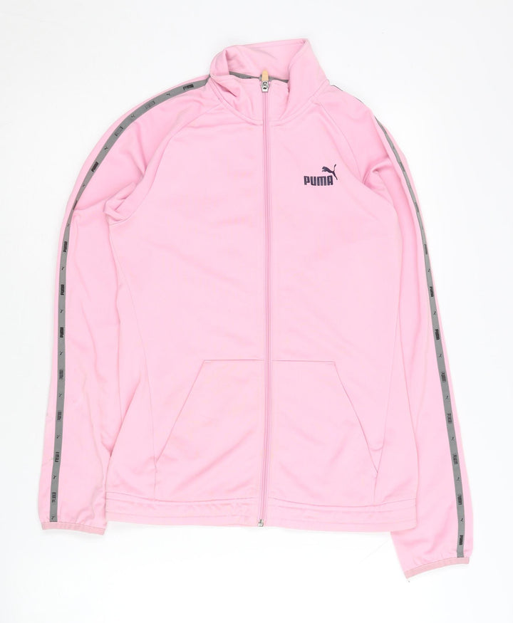 Puma Girls Pink Track Jacket, Size 14, Lightweight Sportswear