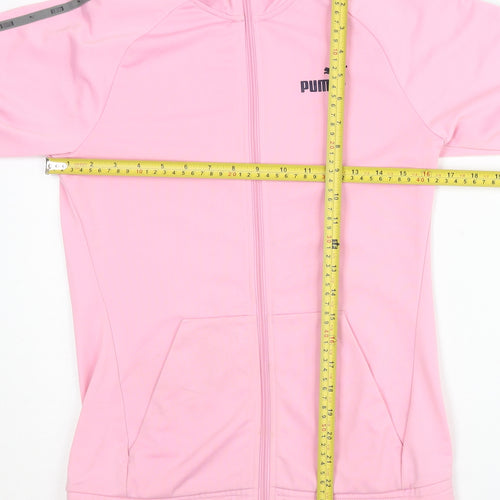 Puma Girls Pink Track Jacket, Size 14, Lightweight Sportswear