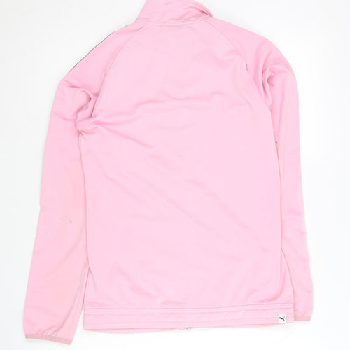 Puma Girls Pink Track Jacket, Size 14, Lightweight Sportswear