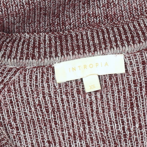 Intropia Women’s Red Wool Alpaca Beaded Tunic Jumper XS