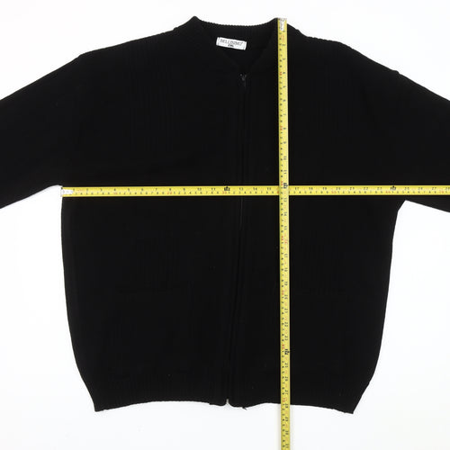 Bellisimo Men’s Black 2XL Knit Full Zip Casual Jacket