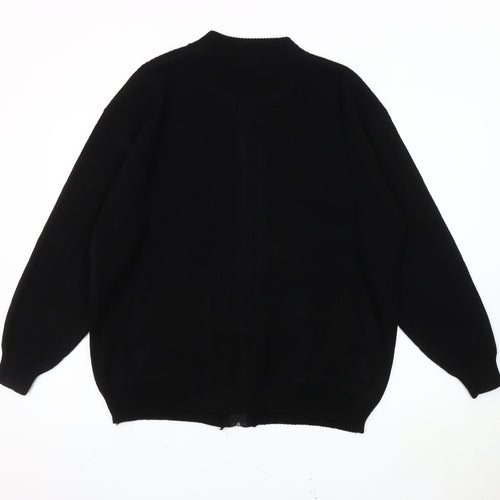 Bellisimo Men’s Black 2XL Knit Full Zip Casual Jacket
