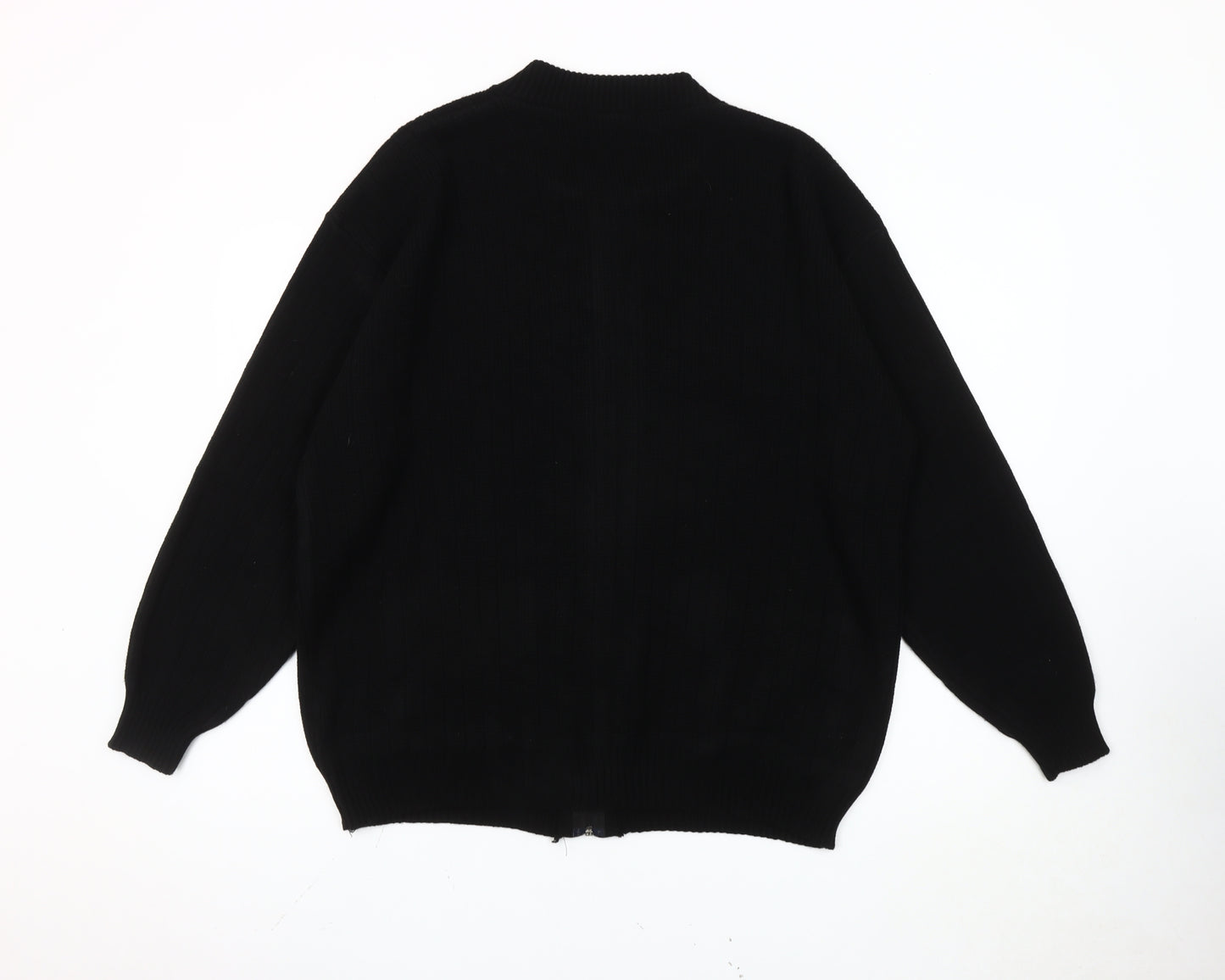 Bellisimo Men’s Black 2XL Knit Full Zip Casual Jacket