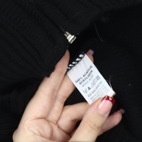 Bellisimo Men’s Black 2XL Knit Full Zip Casual Jacket