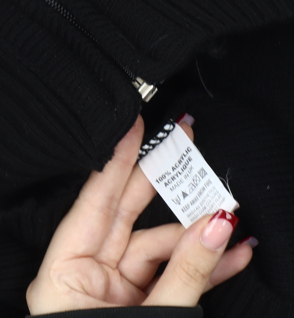 Bellisimo Men’s Black 2XL Knit Full Zip Casual Jacket