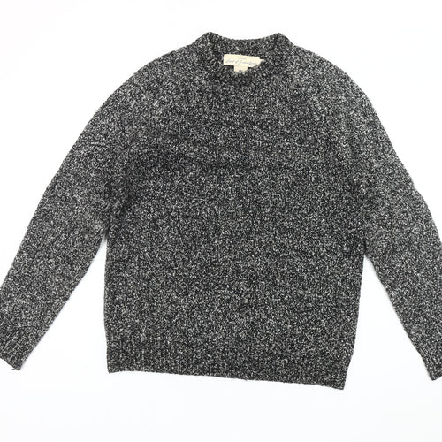 H&M L.O.G.G. Men’s Grey Chunky-Knit Crew Neck Jumper Size S