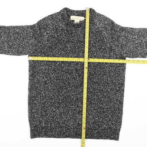 H&M L.O.G.G. Men’s Grey Chunky-Knit Crew Neck Jumper Size S