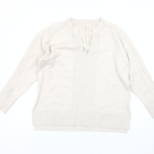 River Island Women’s Beige V-Neck Pullover Jumper Size M