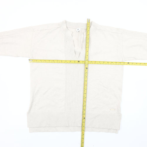 River Island Women’s Beige V-Neck Pullover Jumper Size M