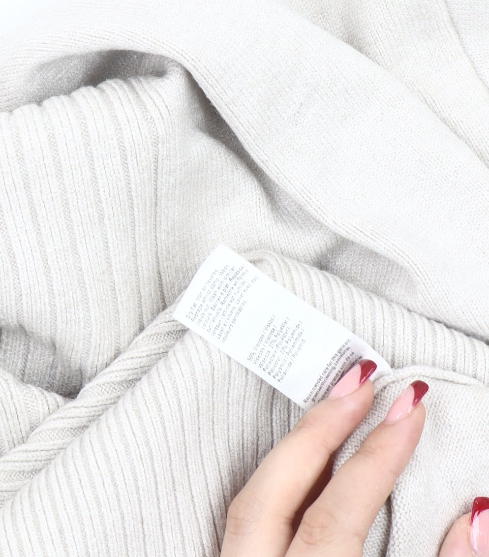 River Island Women’s Beige V-Neck Pullover Jumper Size M