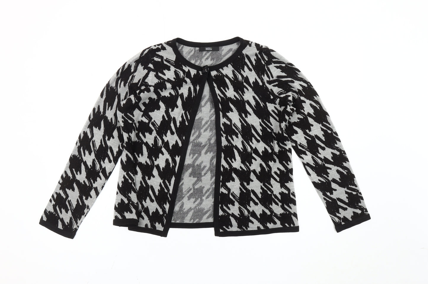 Marks and Spencer Women’s Grey Houndstooth Cardigan Size 12
