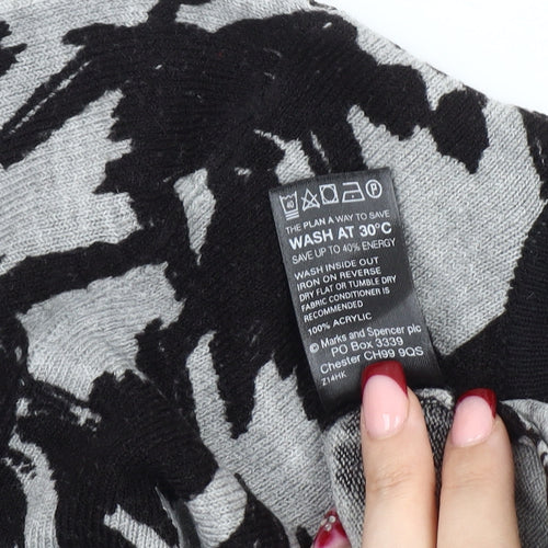Marks and Spencer Women’s Grey Houndstooth Cardigan Size 12