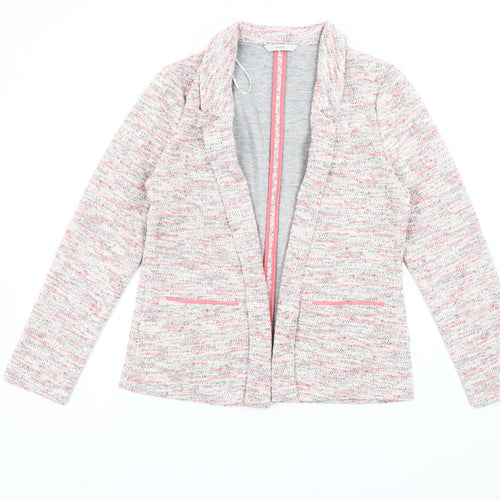 George Women Pink Knit Blazer UK 10 Regular Fit Notch Lapel